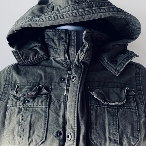 ABERCROMBIE KIDS military green jacket size XL - Picture 8 of 15